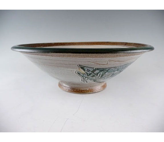 Dan Barnett - Medium Porcelain Bowl with Fish